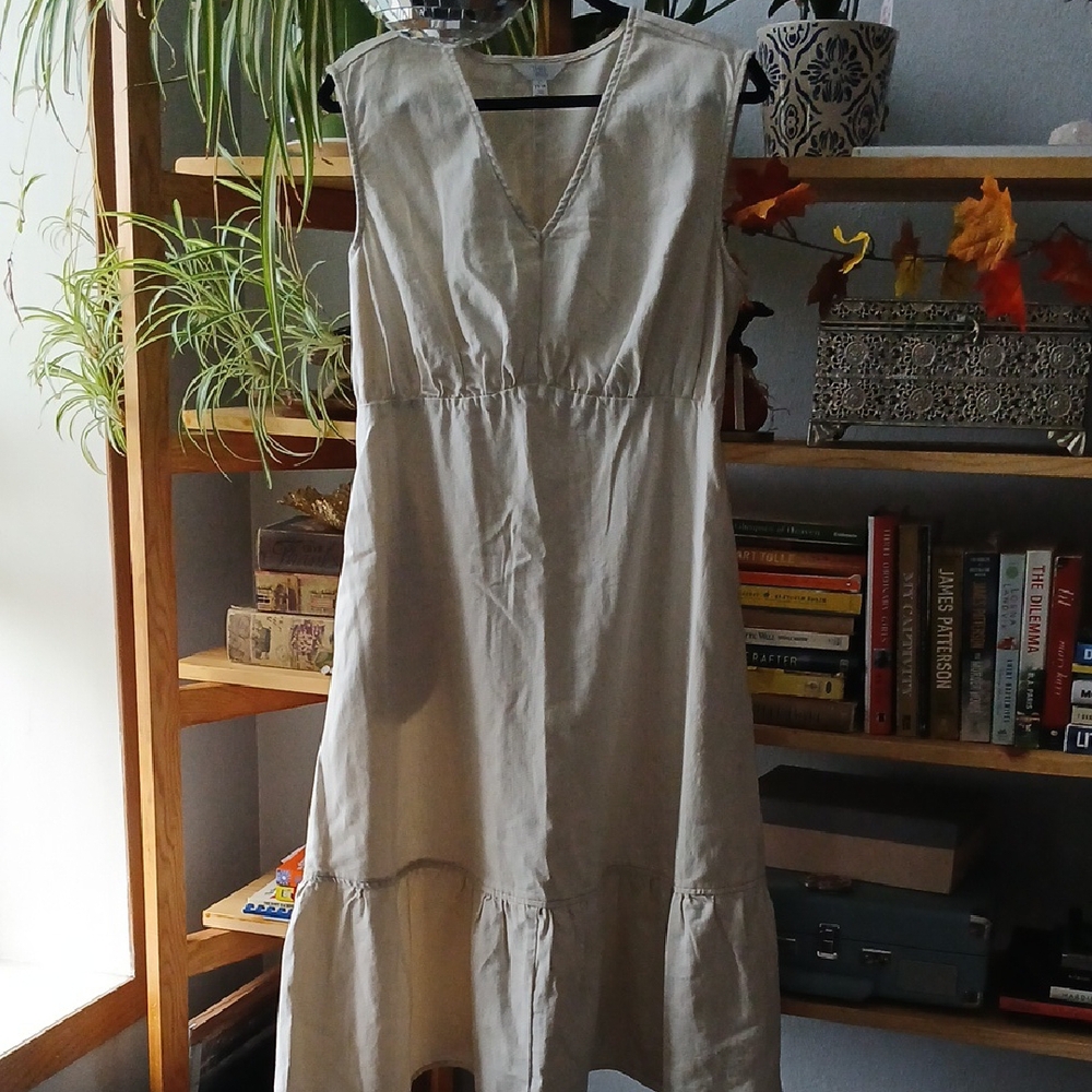 NEW Denium Dress Cream Color SzL